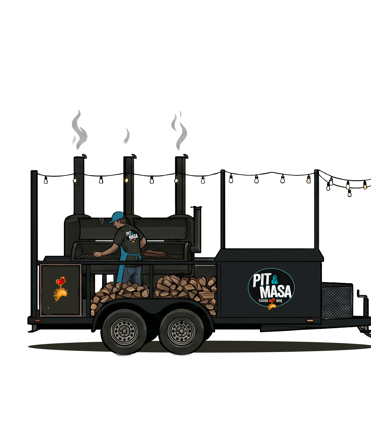 The Pit Trailer — Pit & Masa mobile catering setup